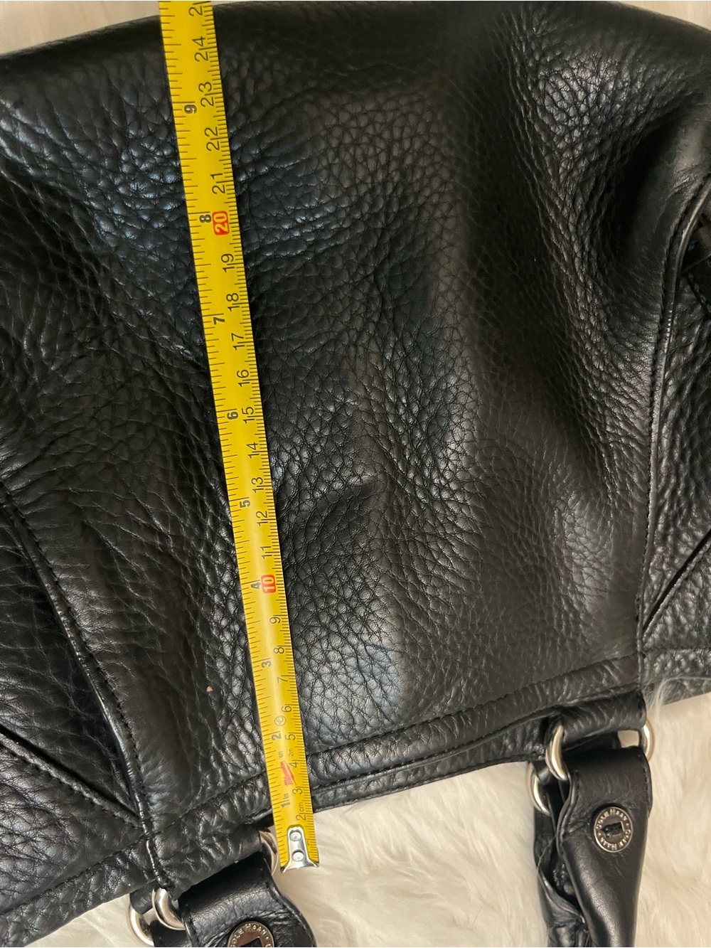 Cole Haan Black Leather Shoulder Tote - Picture 9 of 9